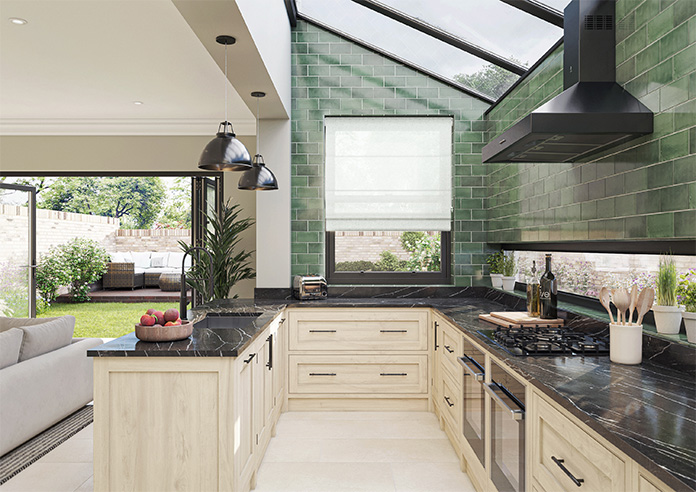 Pescara Voile, Vintage White - Twist&Fit Roman Blind - Image 8